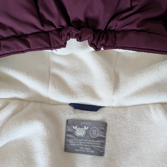 Kids Burgundy Puffer Jacket - Picture 3 of 5